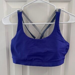 Lululemon Athletica Purple Sports Bra with Gray Straps